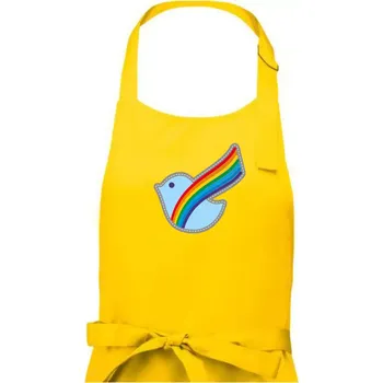 Kuchyňská zástěra Duhová holubice - Pánská zástěra na vaření - Univerzální velikost ( Žlutá )