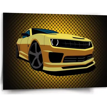 Obraz Sablio Obraz Chevrolet Camaro Žlutá mřížka - 150x110 cm