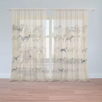Záclona Sablio Záclony Psí plemena: 2ks 150x250cm