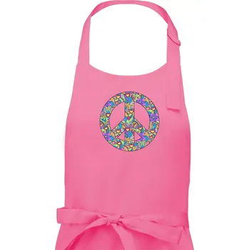 Kuchyňská zástěra Peace symbol mandela - Pánská zástěra na vaření - Univerzální velikost ( Růžová )