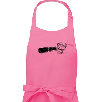 Kuchyňská zástěra Páka kávovar - Dámská zástěra na vaření - Univerzální velikost ( Růžová )