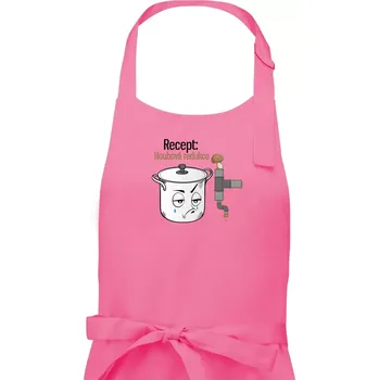 Kuchyňská zástěra Recept houbová redukce - Pánská zástěra na vaření - Univerzální velikost ( Růžová )