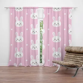 Závěs Sablio Závěs Králíčci: 2ks 140x250cm