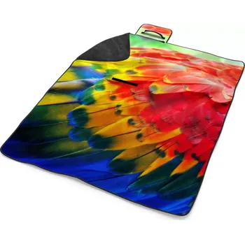 deka Sablio Plážová deka Barevné peří 2: 200x140 cm