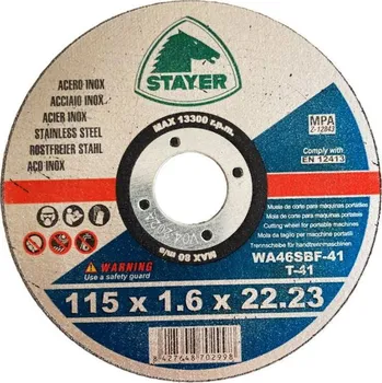 Řezný kotouč Kotouč řezný na kov, Ø 115 x 1,6 x 22,2 mm, STANDARD T41, STAYER