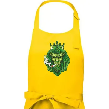 Kuchyňská zástěra Zhulený lev zelený - Dámská zástěra na vaření - Univerzální velikost ( Žlutá )