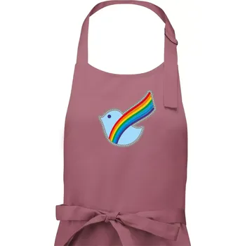 Kuchyňská zástěra Duhová holubice - Pánská zástěra na vaření - Univerzální velikost ( Starorůžová )