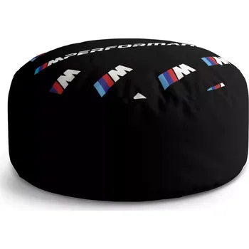 Taburet Sablio Taburet Circle MPERFORMANCE černý vzor: 38x48 cm