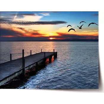 Plakát Sablio Plakát Západ slunce nad molem - 60x40 cm