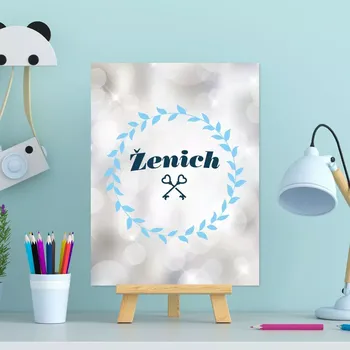 Plechová cedule Sablio Dárková cedulka Ženich: 30x40 cm