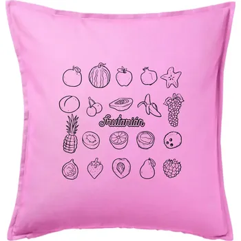 Polštář Frutarián ovoce ve čtverci - Polštář 50x50 - 50x50 - Pouze potah ( Růžová )