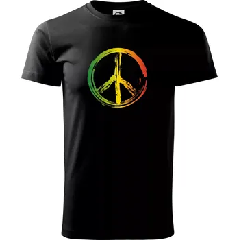 Peace symbol paint - Triko extra velké (5-8XL) - 8XL ( Černá )