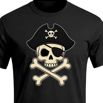 Pánské tričko Námořnické tričko Pirát - velikost XXL, Barva Černá
