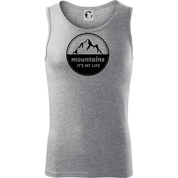 Mountains it's my life - Tílko pánské Core - S ( Tmavě šedý melír )
