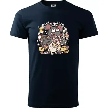 Pánské tričko Myší restaurant - Triko extra velké (5-8XL) - 8XL ( Námořní modrá (velmi tmavá - téměř černá) )