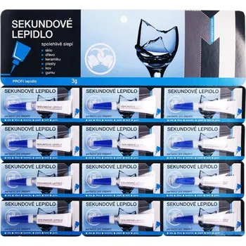 Průmyslové lepidlo Cartell Lepidlo vteřinové, CARTELL, 12 x 3 g, plato