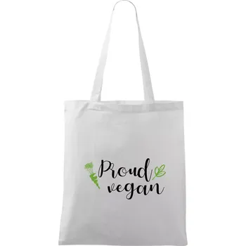 Nákupní taška Proud vegan - Taška bavlněná - 42 x 38 cm ( Bílá )
