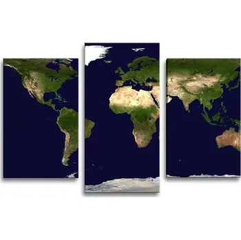 Obraz Sablio Obraz - 3-dílný Fotka z družice - 75x50 cm
