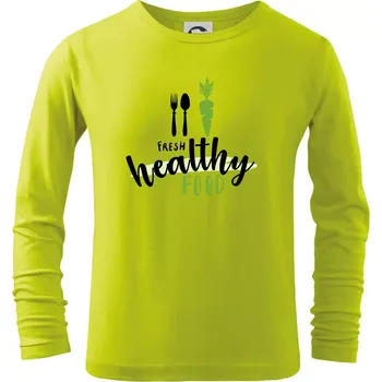 Dětská móda Fresh healthy food - Triko dětské Long Sleeve - 104-110cm / 3-4 roky ( Limetková )