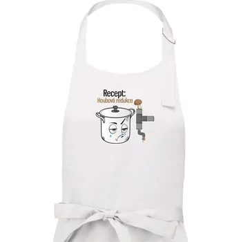 Kuchyňská zástěra Recept houbová redukce - Dámská zástěra na vaření - Univerzální velikost ( Bílá )