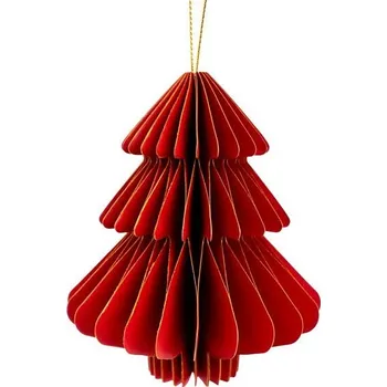 Vánoční ozdoba FANDY Tree 01 vánoční ozdoba 10 cm červená/zlatá