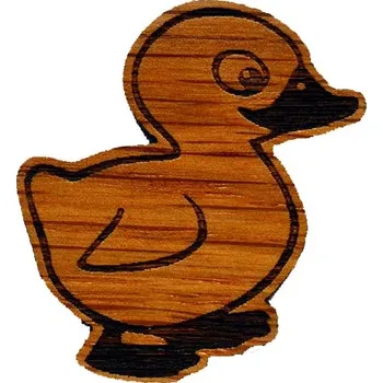Brož Dřevěná brož – Kachna dubová