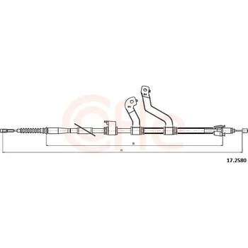Lanko parkovací brzdy Lanko ruční brzdy COFLE 17.2580