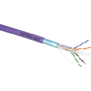 Síťový kabel 7999076VT-D-500 Kabel U/UTP, kat. 6, 4 páry, 23AWG LSOH, Dca, fialový, cívka 500m