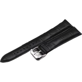 Řemínek na hodinky Kožený řemínek Ricardo Pescara, černý, délka XL - 20 mm