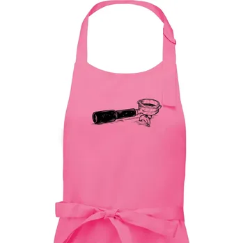 Kuchyňská zástěra Páka kávovar - Pánská zástěra na vaření - Univerzální velikost ( Růžová )