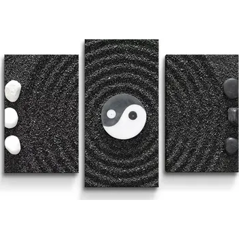 Obraz Sablio Obraz - 3-dílný Jin a jang - 75x50 cm