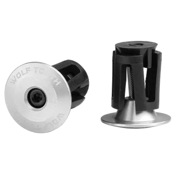 Řídítka WOLF TOOTH koncovky BARPLUG aluminium/raw silver
