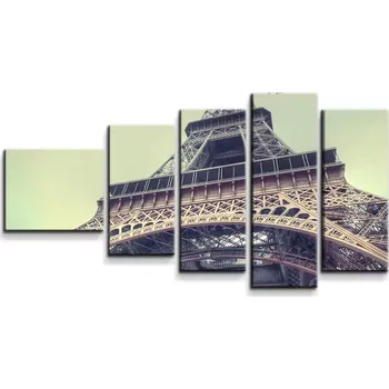 Obraz Sablio Obraz - 5-dílný Eiffelova věž 3 - 100x60 cm