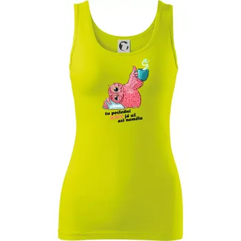 Tu poslední kávu já už asi neměla - Dámské tílko - S ( Limetková )