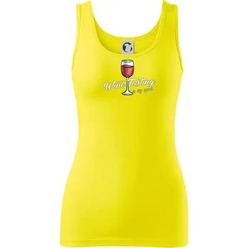 Dámské tričko Wine tasting is my sport - Dámské tílko - XS ( Citrónová )