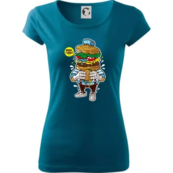 Dámské oblečení Burgrák - Dámské triko Pure - L ( Petrolejová )