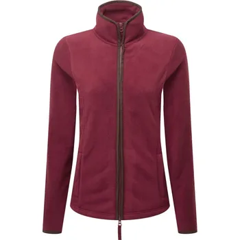 pracovní mikina Premier Mikina Artisan PR 824 na zip, fleecová, dámská COT390824zb604-burgundy/br XL Burgundová/hnědá