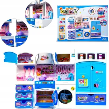 Doplněk pro panenku SADA KUCHYŇSKÉHO NÁBYTKU PRO PANENKY MODRÁ