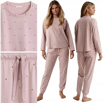 Dámské noční prádlo Dámské pyžamo Atlantic NLP-500 Domácí souprava Tepláková Souprava 100% Bavlna - L