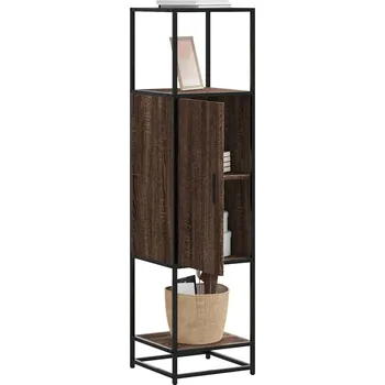 Příborník do zásuvky Skříň highboard hnědý dub 35,5x35x139 cm kompozit a kov