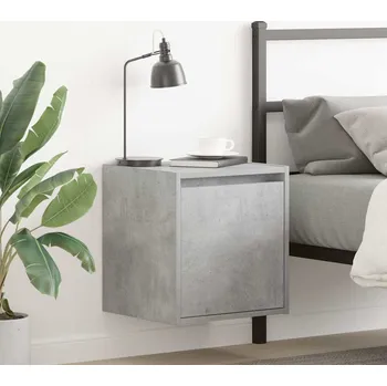 Noční stolek Nástěnné noční stolky 2 ks betonově šedý 38x34x40 cm