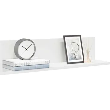 Obývací pokoj Nástěnné police 2 ks bílé 75 x 16,5 x 16,5 cm kompozitní dřevo