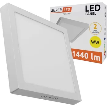 Stropní Svítidlo čtvercový SuperLED 17,4 x 3,5 cm bílý