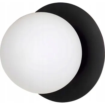 Nástěnné svítidlo Nástěnné svítidlo Emibig černé s bílou koulí 1xE14 40W MINERVA K1 BLACK 612/K1