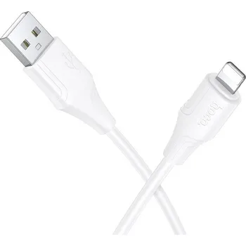 Silikonový kabel USB A na Lightning Hoco 27W 1 M X124 White