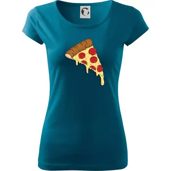 Dámské tričko Pizza pro gurmány - Dámské triko Pure - L ( Petrolejová )