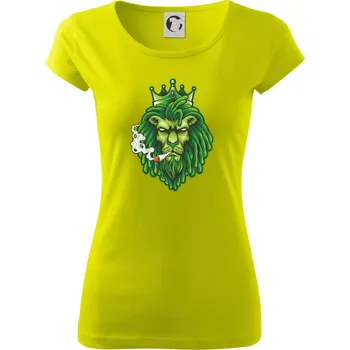 Zhulený lev zelený - Dámské triko Pure - XS ( Limetková )
