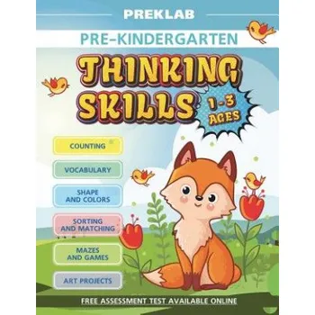 Cizojazyčná kniha Thinking Skills Pre-K Toddler Workbook 1-3 Years Prek Age 1 2 3 (Prek Lab,Touma Hashimoto)(Brožovaná)