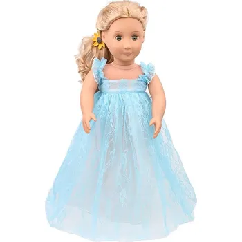 Hračka Elegantní šaty pro panenku American girl a Baby Born Barva: světle modrá (c1)
