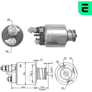 Startér Elektromagnetický spínač, startér, ZM1495